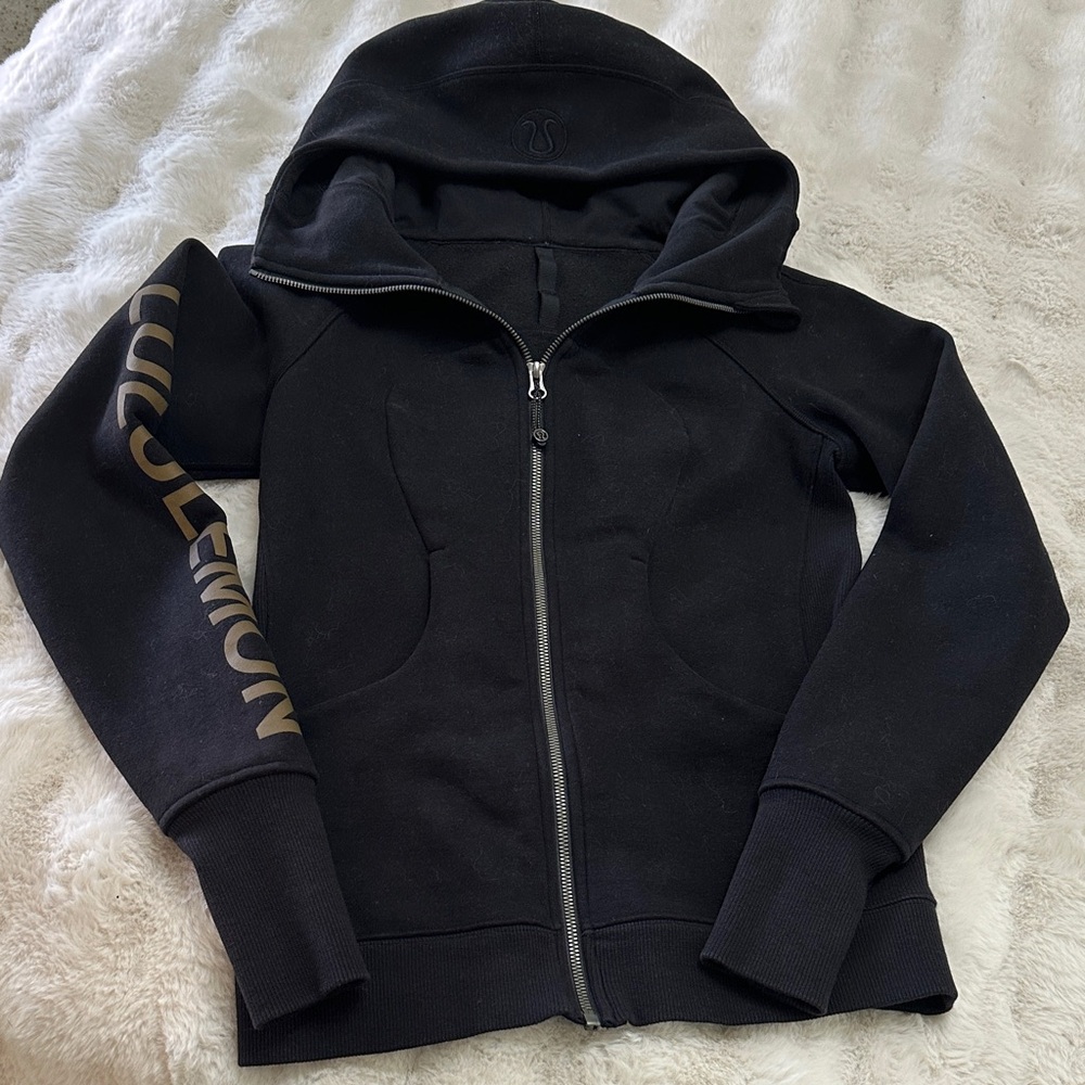 lululemon athletica  Black and Gold Hoodie